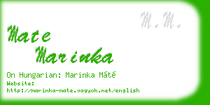 mate marinka business card
