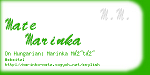 mate marinka business card